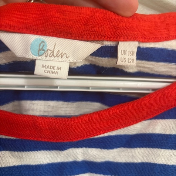 Boden Georgia Jersey T-shirt Cotton Dress blue Stripe Size 12 - Picture 5 of 7